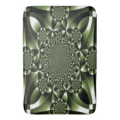 Witte Groene Bosblad Bloemblaadjes Badmat (Voorkant Verticaal)