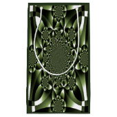 Witte Groene Bosblad Bloemblaadjes Klein Cadeauzakje (Voorkant)
