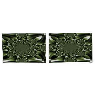 Witte Groene Bosblad Bloemblaadjes Kussensloop