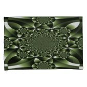 Witte Groene Bosblad Bloemblaadjes Kussensloop (Voorkant-Rechts)