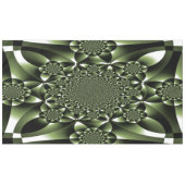 Witte Groene Bosblad Bloemblaadjes Tafelkleed (Voorkant (Horizontaal))