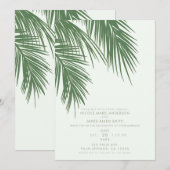 Witte Groene Elegante Tropische Palmbladeren Bruil Kaart (Voorkant / Achterkant)