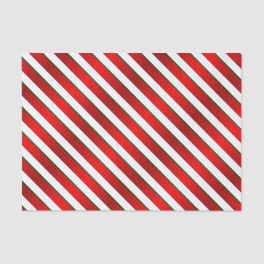 Witte, groene en rode diagonale strepen tissuepapier (Voorkant)