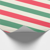 Witte, groene en rode strepen voor kerstinpakken cadeaupapier (Hoek)