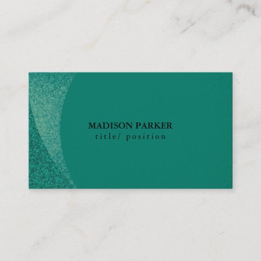 Witte & Groene Glitter Visitekaartje (Voorkant)
