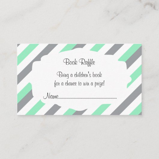 Witte, Groene & Grijze Streep Olifanten Boek Raffl Informatiekaartje (Achterkant)