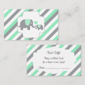 Witte, Groene & Grijze Streep Olifanten Boek Raffl Informatiekaartje (Voorkant / Achterkant)