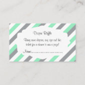 Witte, Groene & Grijze Streep Olifanten Luier Raff Informatiekaartje (Achterkant)