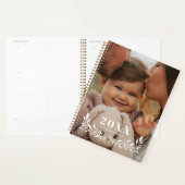 Witte groene halve kransoverlay grote foto planner (Display)