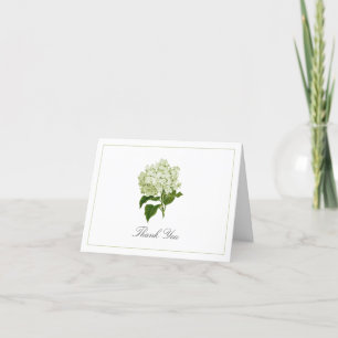 Witte Groene Hortensia Bloei Traditioneel Bedankkaart