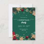 Witte & Groene Moderne Vrolijke Kerstmis Kaart (Voorkant)