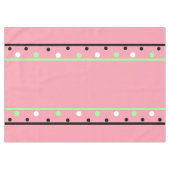 Witte groene Polka Dots Roze Tafelkleed (Voorkant (Horizontaal))