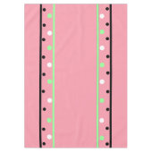 Witte groene Polka Dots Roze Tafelkleed (Voorkant)