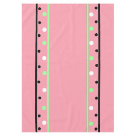 Witte groene Polka Dots Roze Tafelkleed