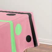Witte groene Polka Dots Roze Tafelkleed (Voorbeeld)