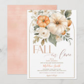 Witte groene pompoen Herfst in liefde Baby shower Kaart (Voorkant / Achterkant)