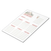 Witte Groene Roze Bloemige Boho Wekelijkse Planner Notitieblok (Schuin)