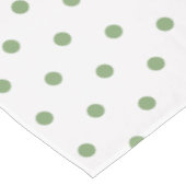 Witte groene stippen tafelkleed (Gekanteld)