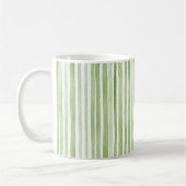 Witte Groene Strepen Koffiemok (Links)