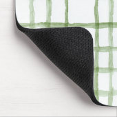 Witte Groene Strepen Muismat (Hoek)