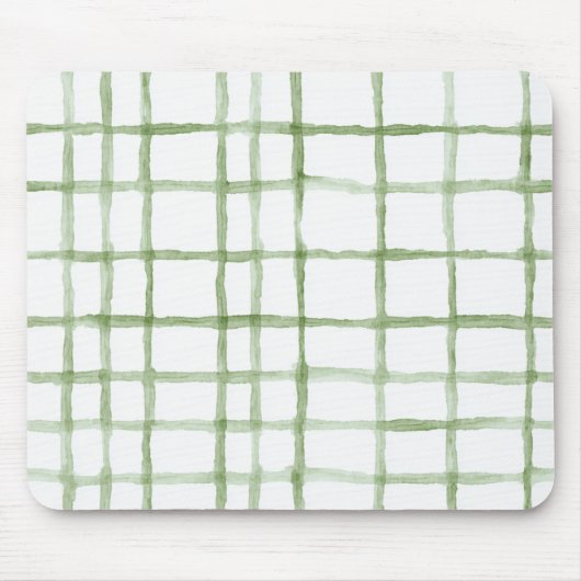 Witte Groene Strepen Muismat (Voorkant)