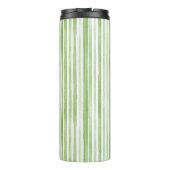 Witte Groene Strepen Thermosbeker (Achterkant)