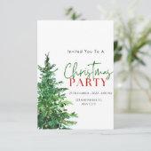 Witte Groene Waterverf Kerst Kaart (Staand voorkant)