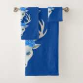 Witte groothandelaar Antlers Blauw Roos Bad Handdoek (Insitu)