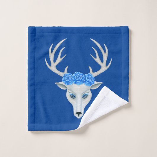 Witte groothandelaar Antlers Blauw Roos Bad Handdoek (Wasdoekje)