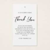 Witte Grootte Kleding Weergave Prijs Hang Labels Visitekaartje (Voorkant)