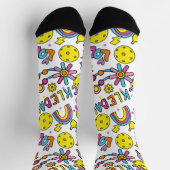 Witte groovy, 90 jaar, voor coole pickleballer :) sokken (Top)