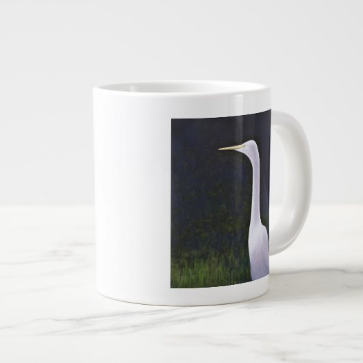 Witte grot grote koffiekop (Voorkant rechts)
