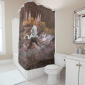 Witte grot, LAKE IS LEVEN Douchegordijn (In situ)