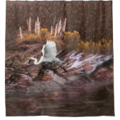 Witte grot, LAKE IS LEVEN Douchegordijn (Voorkant)