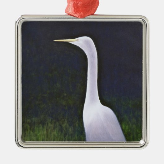 Witte grot metalen ornament (Voorkant)