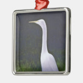 Witte grot metalen ornament (Links)
