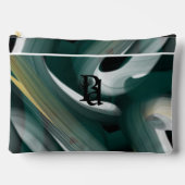 Witte grote accessoiretas Trend Abstract Groen Etui (Voorkant)