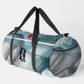 Witte Grote Gym Bag Trend Abstracte Blauwe Oceaan Plunjezak (Rechterhoek)