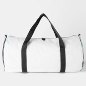 Witte Grote Gym Bag Trend Abstracte Blauwe Oceaan Plunjezak (Achterkant)