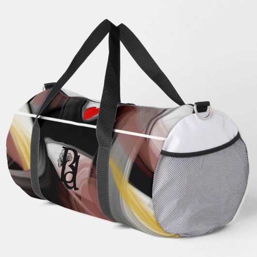 Witte Grote Gym Duffel Bag Trend Abstract Powdery Plunjezak (Rechterhoek)