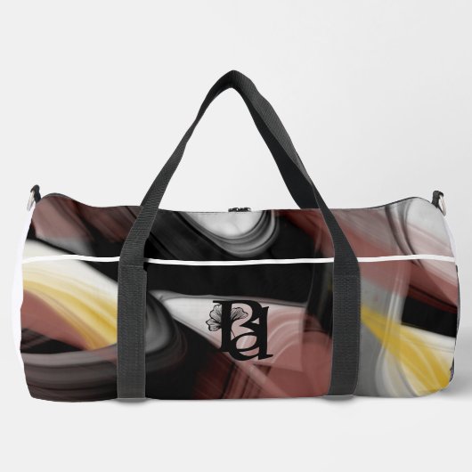 Witte Grote Gym Duffel Bag Trend Abstract Powdery Plunjezak (Voorkant)