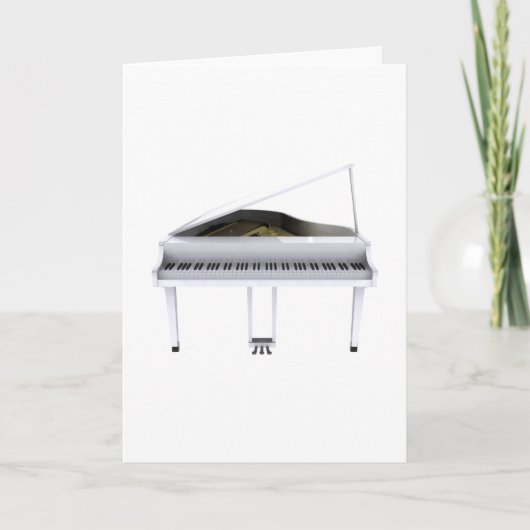 Witte Grote Piano: 3D Model: Kaart (Voorkant)