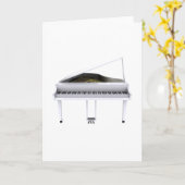 Witte Grote Piano: 3D Model: Kaart (Gele Bloem)