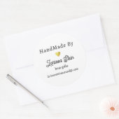 Witte Grote Sticker voor Handgemaakte Producten (Envelop)