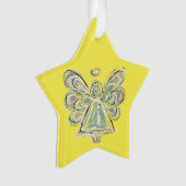 Witte Guardian Engel Kerst hanger Ornamenten (voorkant)