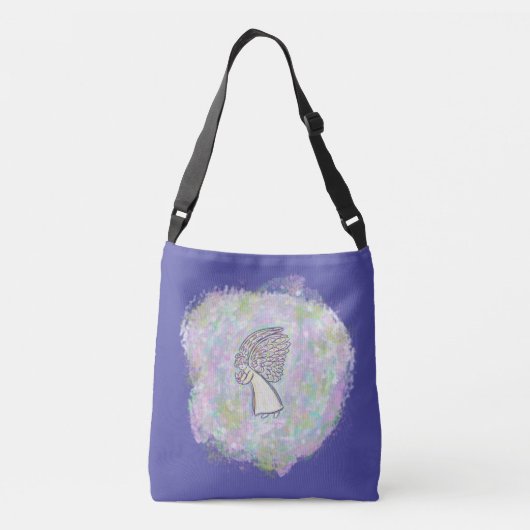 Witte Guardian Engel Purse Art Cross Body Bag Crossbody Tas (Achterkant)