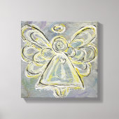 Witte Guardian Engel Verpakt Canvas Wall Art Afdruk (Voorkant)