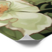 Witte Guinee Varken Bloemenachtergrond Poster (Hoek)