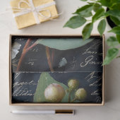 Witte Gumnut en Blauw Groene Bloesem Decoupage Tissuepapier (Geschenk)