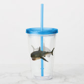 Witte haai acryl drinkbeker (Voorkant)